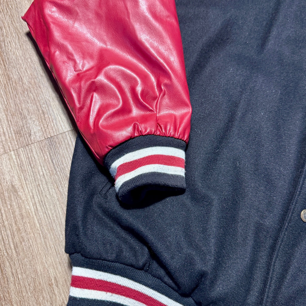 Miami University RedHawks Varsity Jacket Large Steve & Barry’s Letterman NCAA