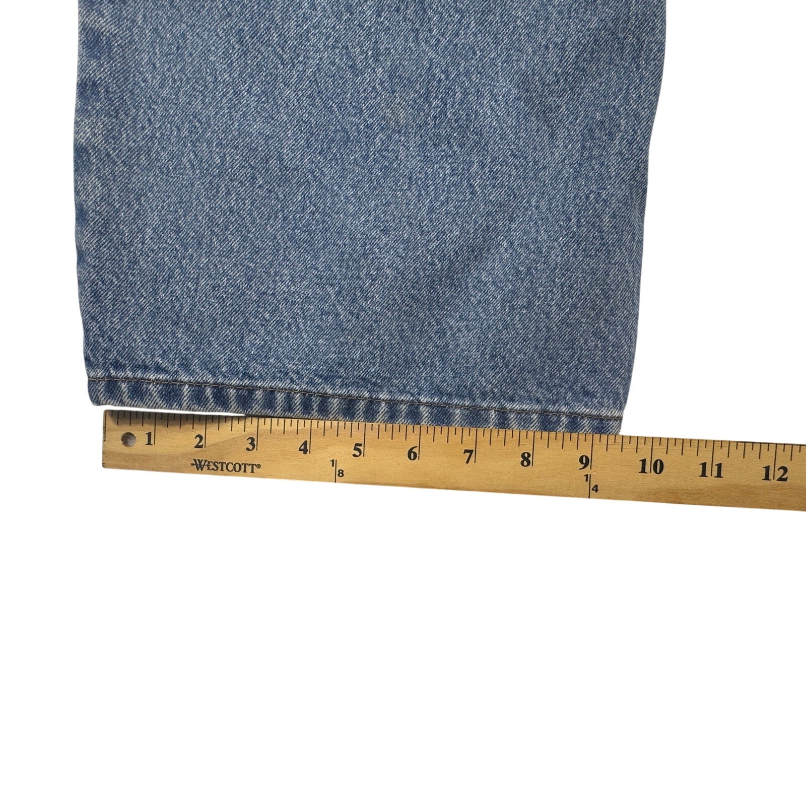 Maccoy Jeans Collection Mens 38x28 Baggy Wide Leg Y2K Skater Blue Denim 90s