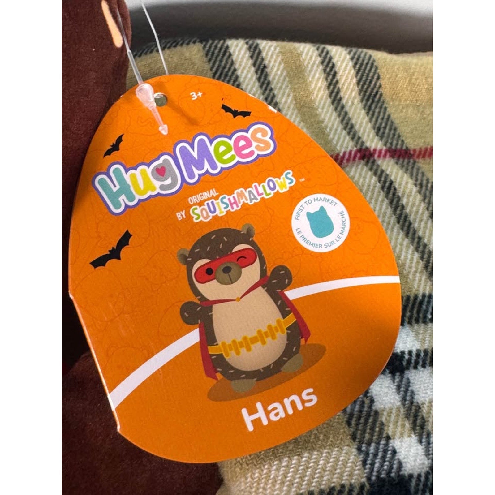 Squishmallows HugMees Hans Superhero Hedgehog Plush New With Tags