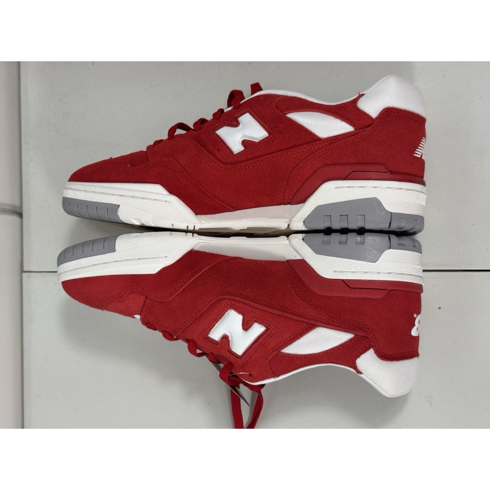 New Balance 550 Suede Team Red BB550VND Men’s 11.5 Retro Low Basketball Sneaker