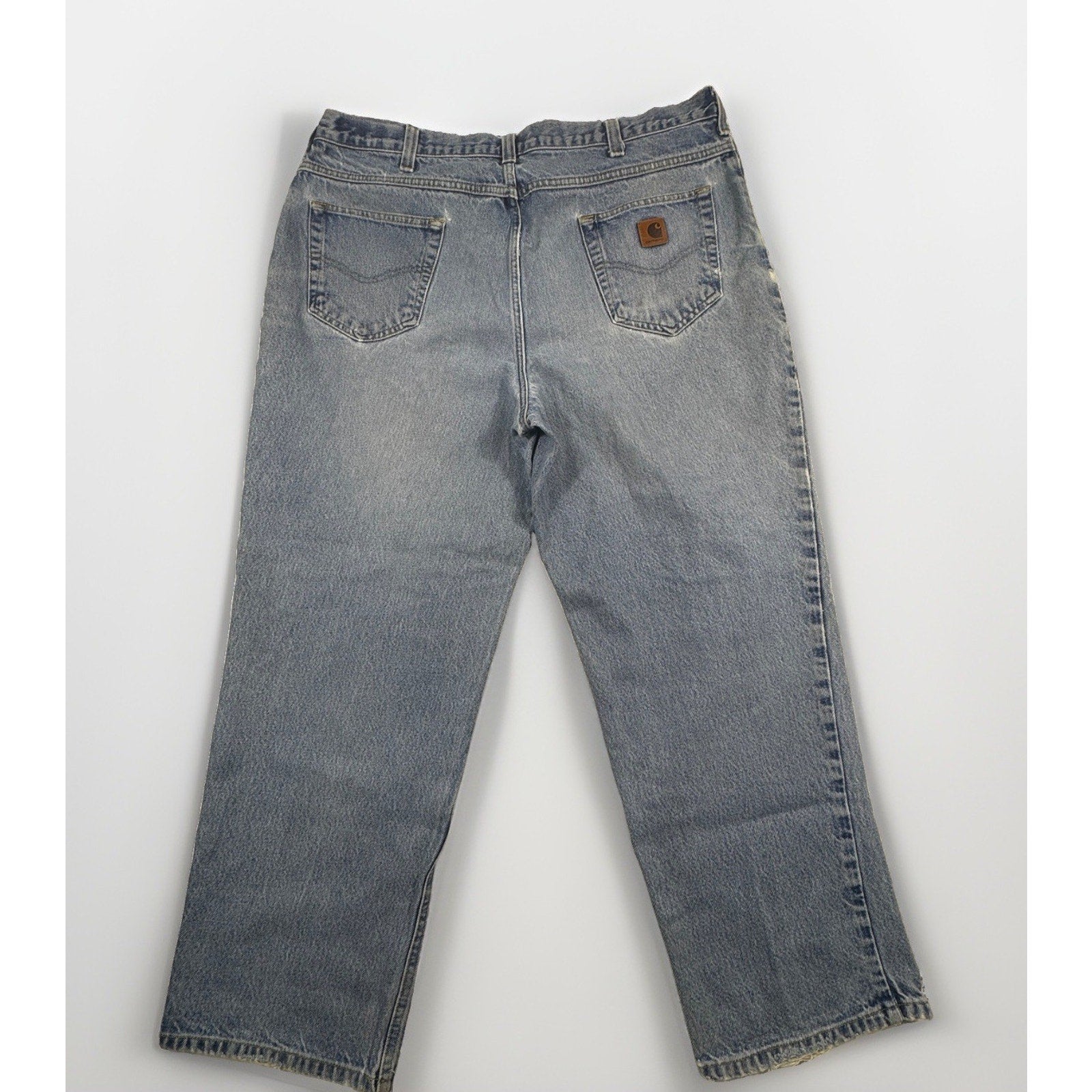 Carhartt B42 Relaxed Fit Jeans Mens 40x30 Distressed Workwear Denim Made Mexico