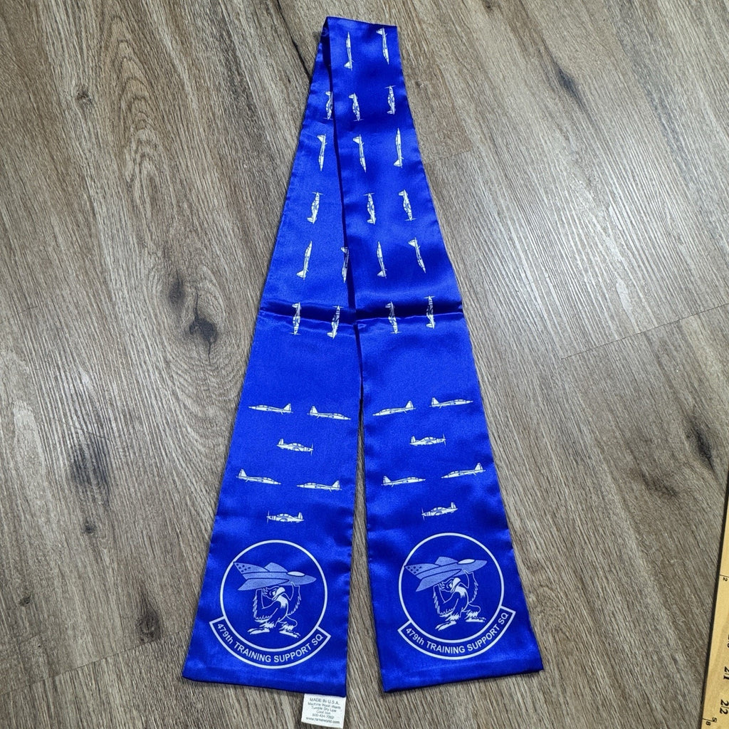 Vtg Early 2000s USAF 479th Training Support Squadron Crew Scarf Made USA Rama