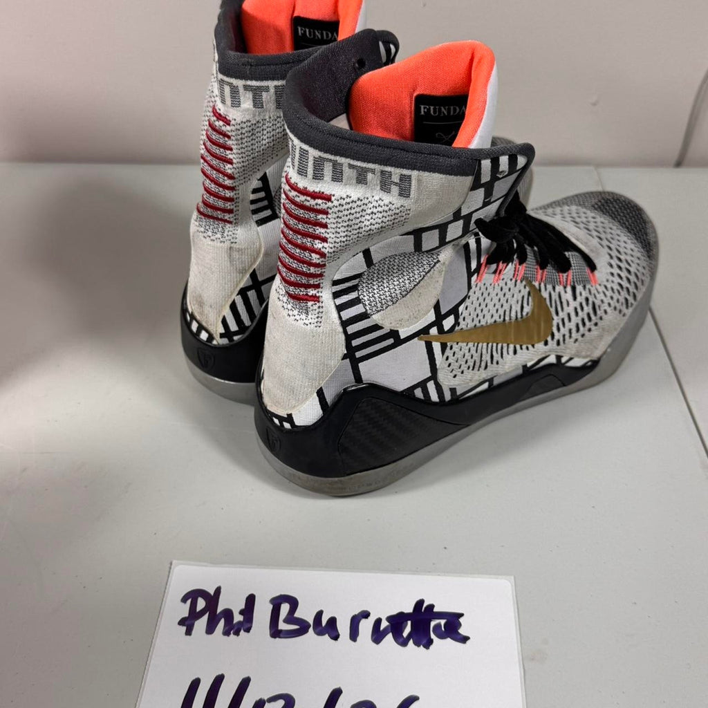 Nike Kobe 9 Elite Fundamentals White Gold Orange 2014 Mens Size 9 630847-100