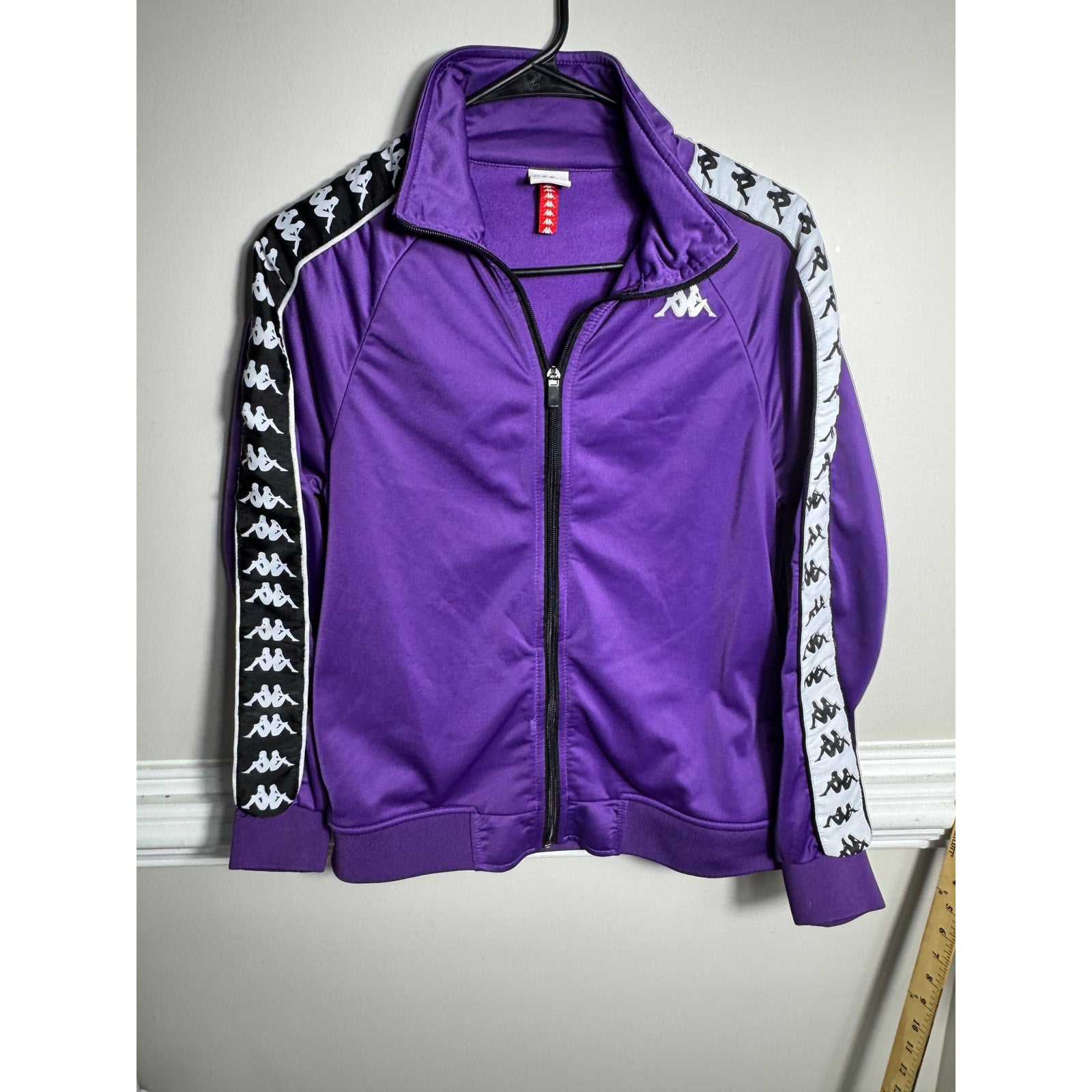 Kappa Jacket Womens Purple Track Full Zip 222 Banda XS Y2K Soccer Streetwear fit