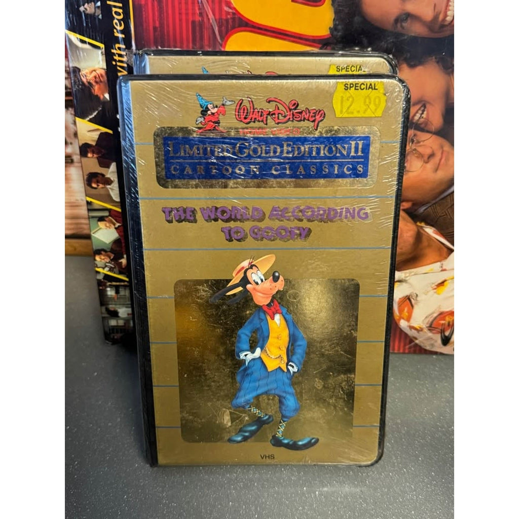 Vintage Walt Disney Gold Edition II VHS Lot Sealed Donald Goofy Pluto 5 Tape