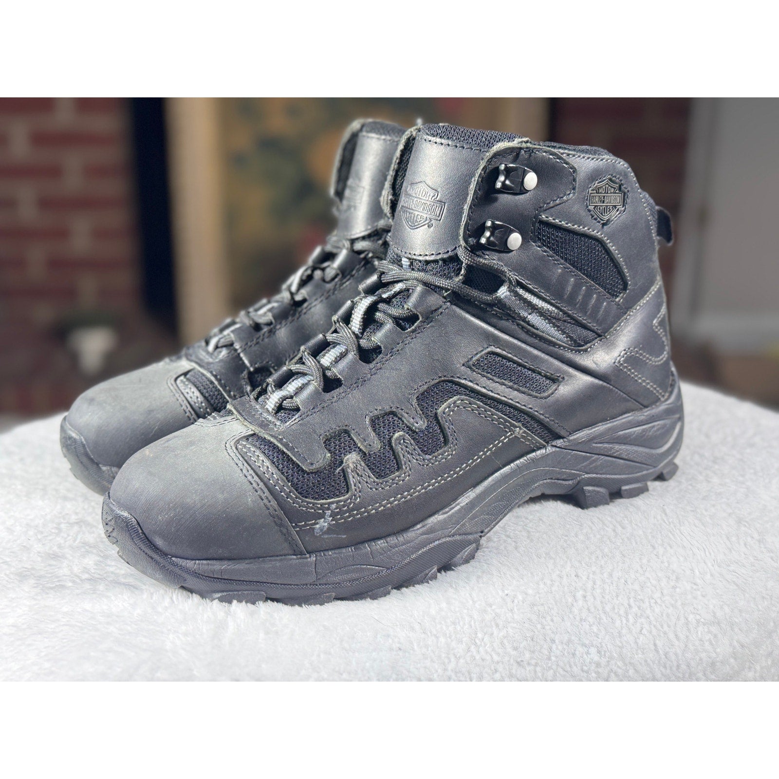 Harley-Davidson Tactical Hiking Combat Boots Black Men’s Size 9 M D93077 Riding