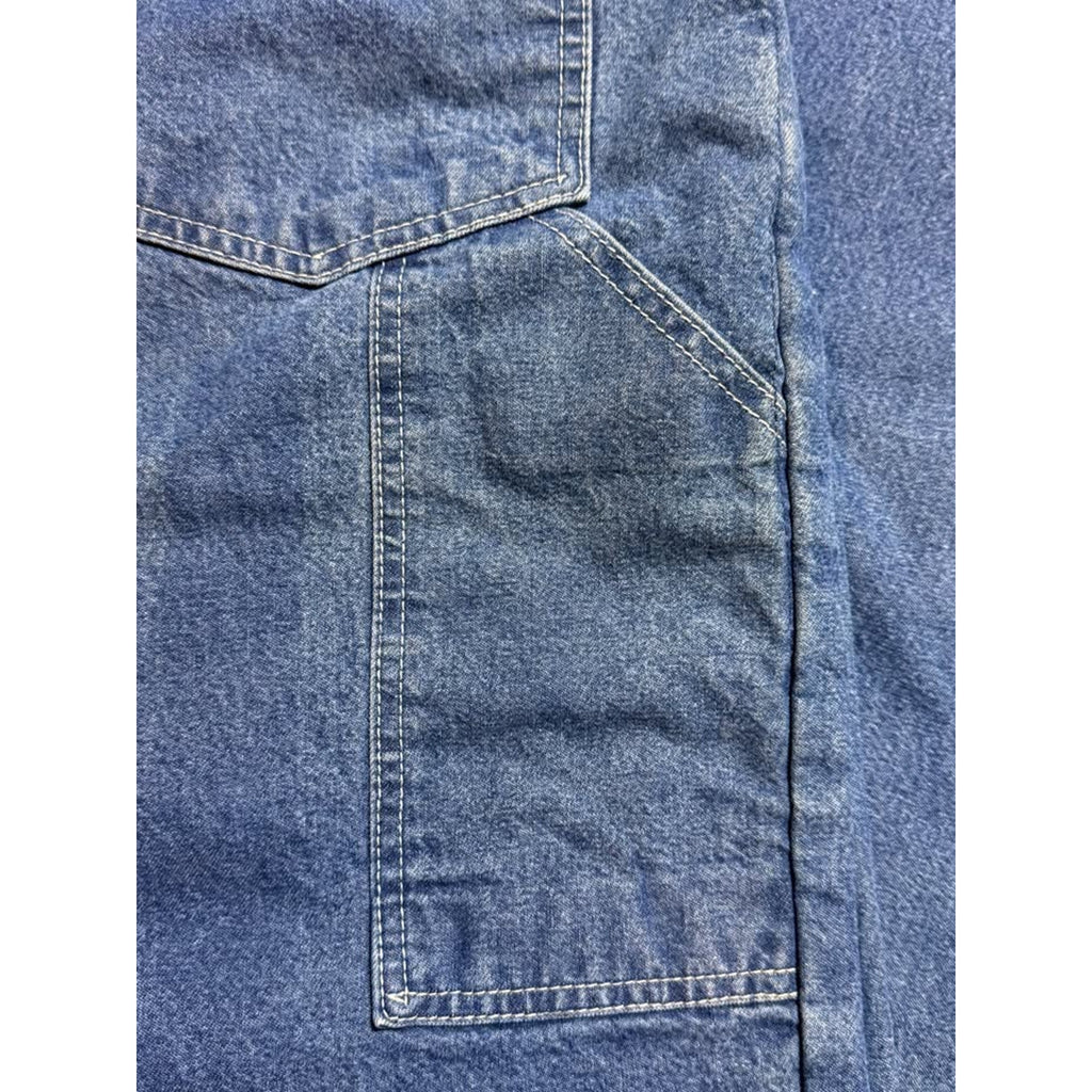 Polar King by Key flannel‑lined carpenter jeans, size 46x32, relaxed fit workwear style.