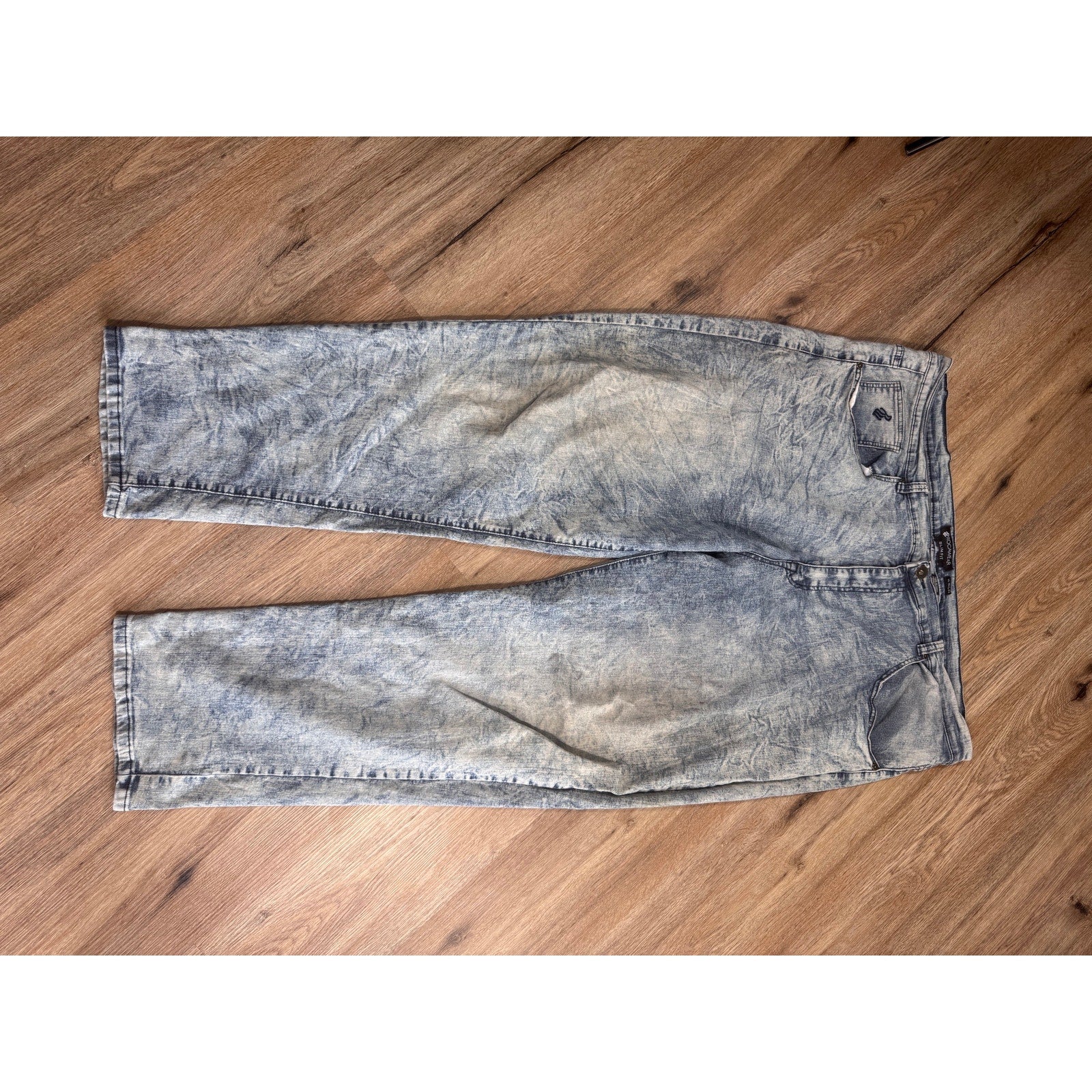 Rocawear Slim Fit Jeans Men’s 46x34 Light Wash Y2K Hip Hop Streetwear Denim