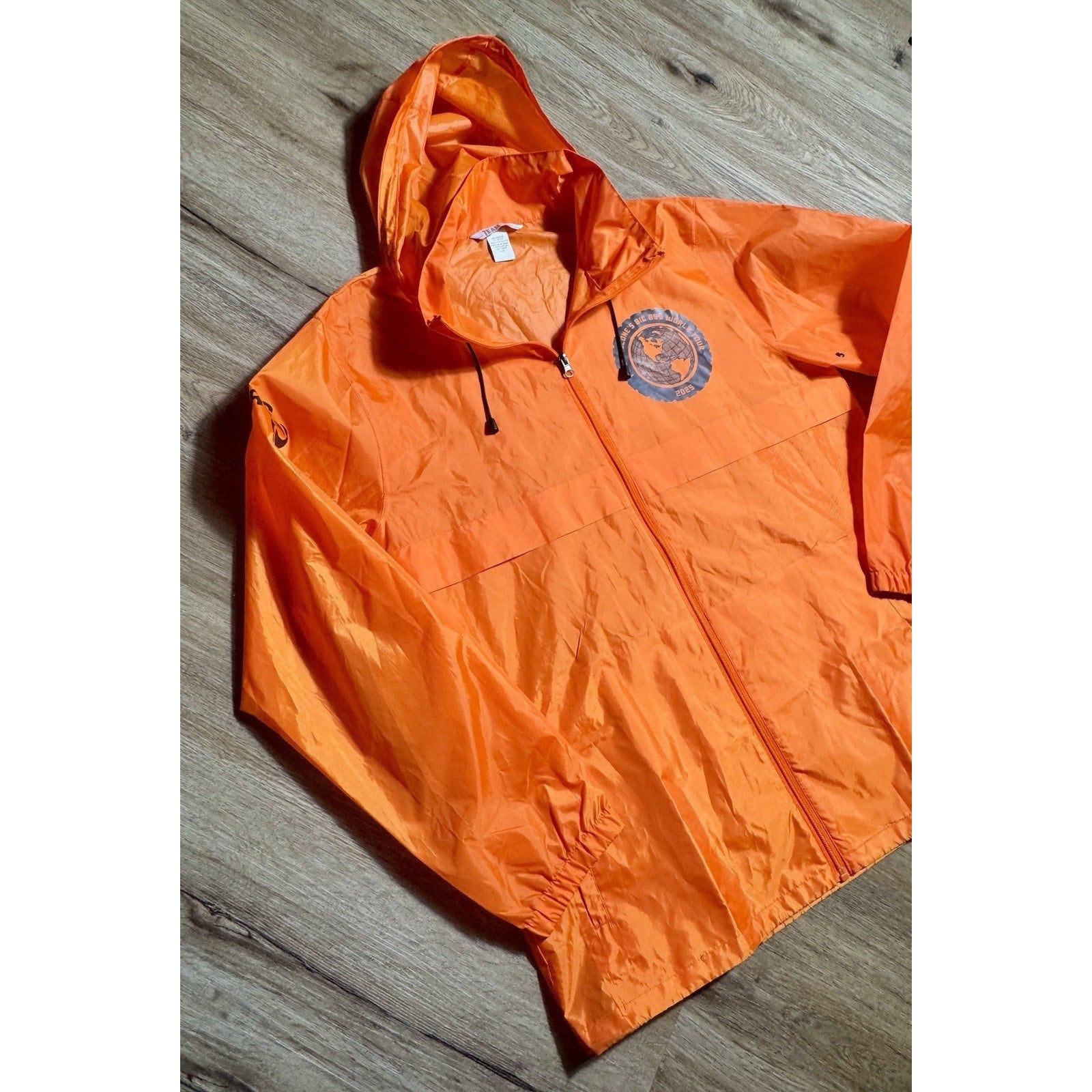 Rare Post Malone Big Ass World Tour 2025 PRG Crew Windbreaker Jacket L Orange