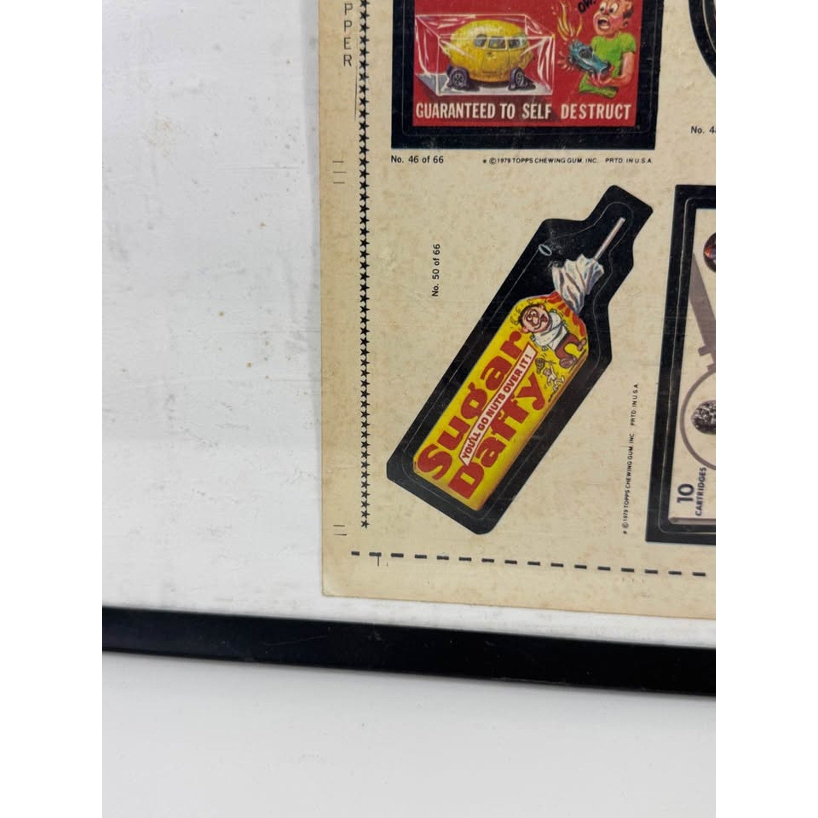 Original 1979 Topps Wacky Packages Cards Uncut Sheet Vintage Display 66 Labels