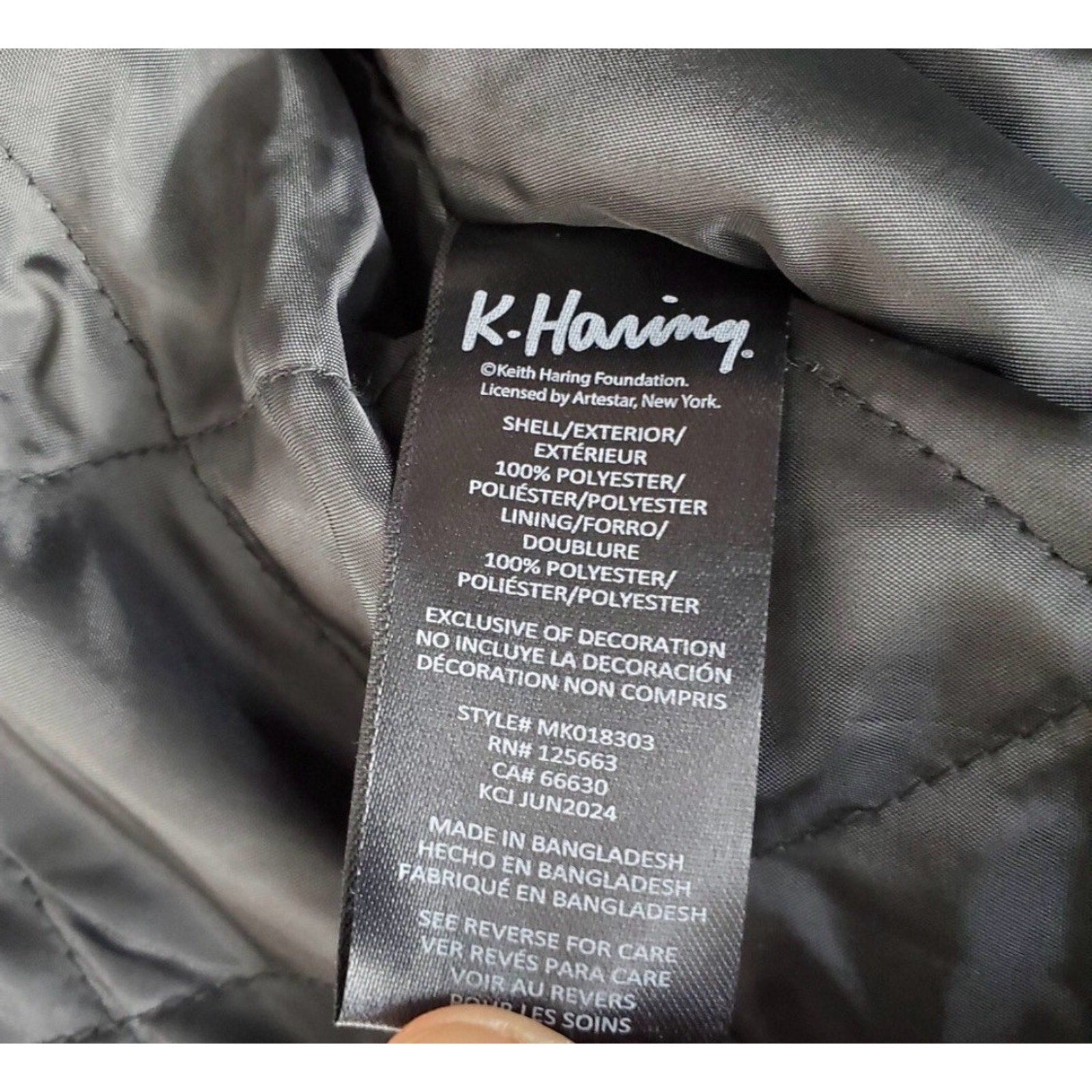 Rare Members Only x Keith Haring Bomber Jacket XL Black Tokyo Pop Andy Mouse NWT