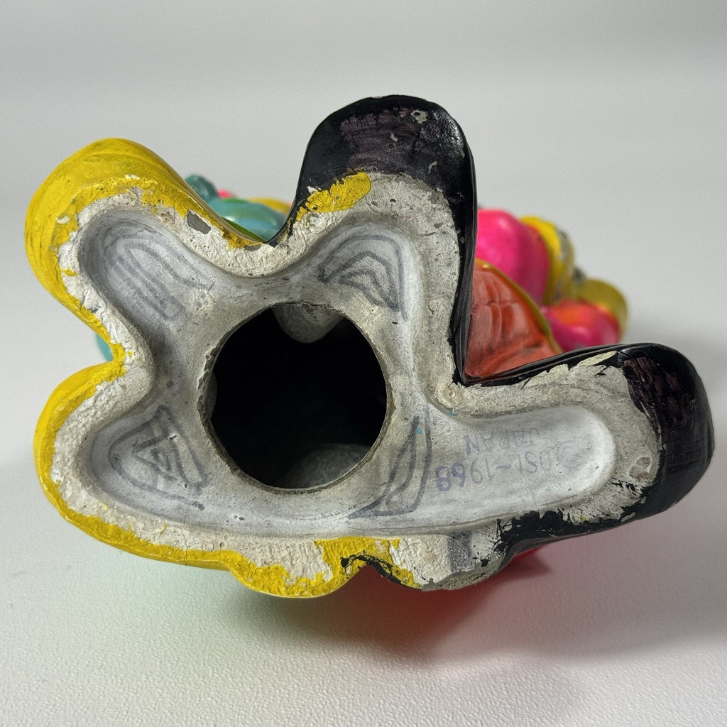 Vtg 1968 OSL Japan Musician Clown Coin Bank Chalkware Rare Vibrant Colorful HTF