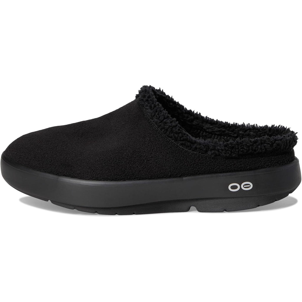 OOFOS OOcoozie Mule Black Fleece Lined Recovery Slip On Men’s Size 12