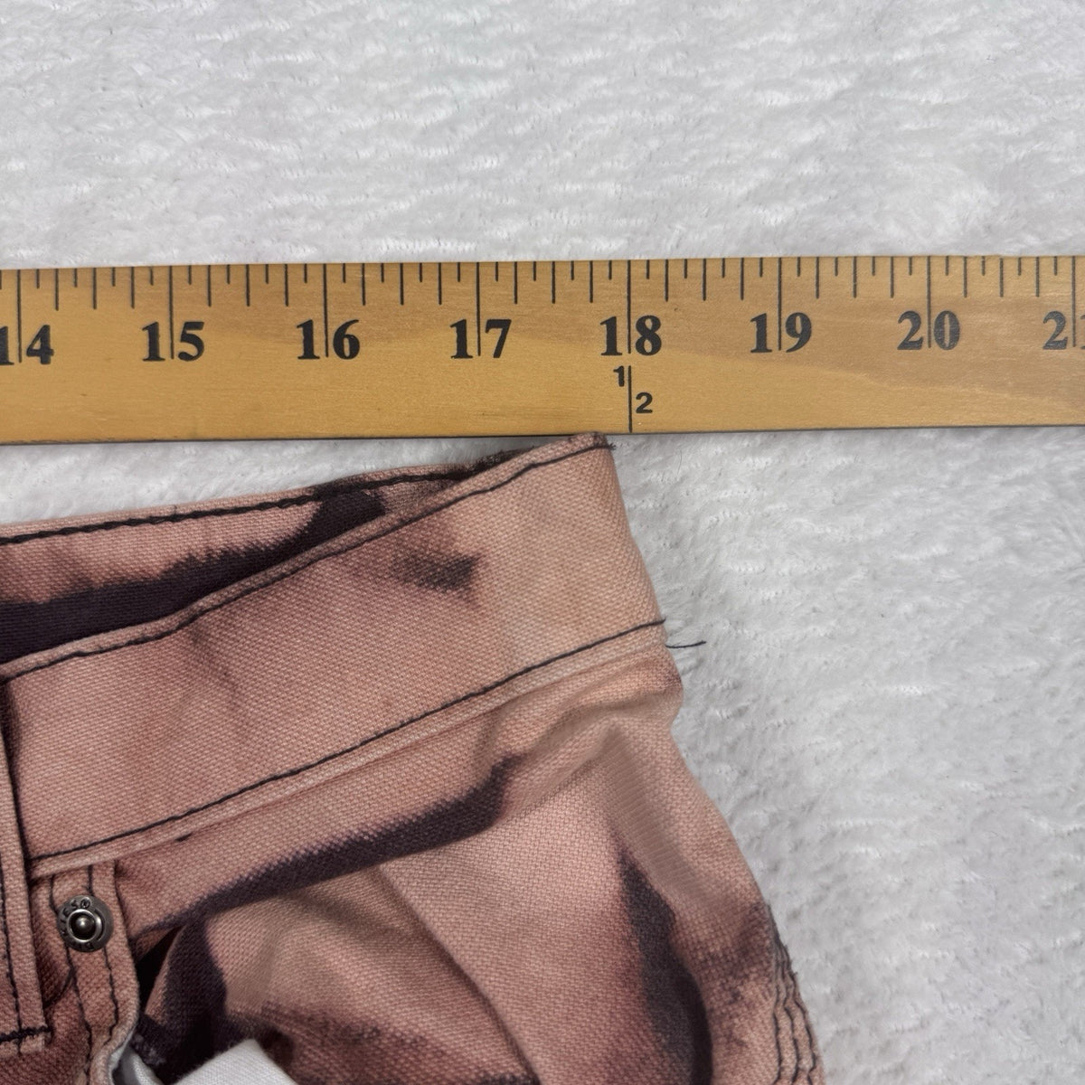 Dickies Carpenter Pants Men 36x30 Custom Bleach Distressed Grunge Workwear Pink
