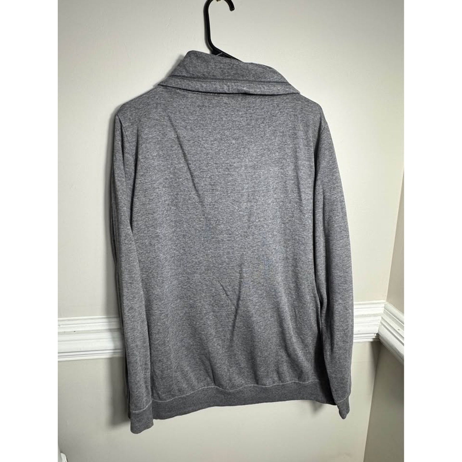 Nike Sportswear Women’s Funnel Neck Full Zip Hoodie Gray XL Y2K