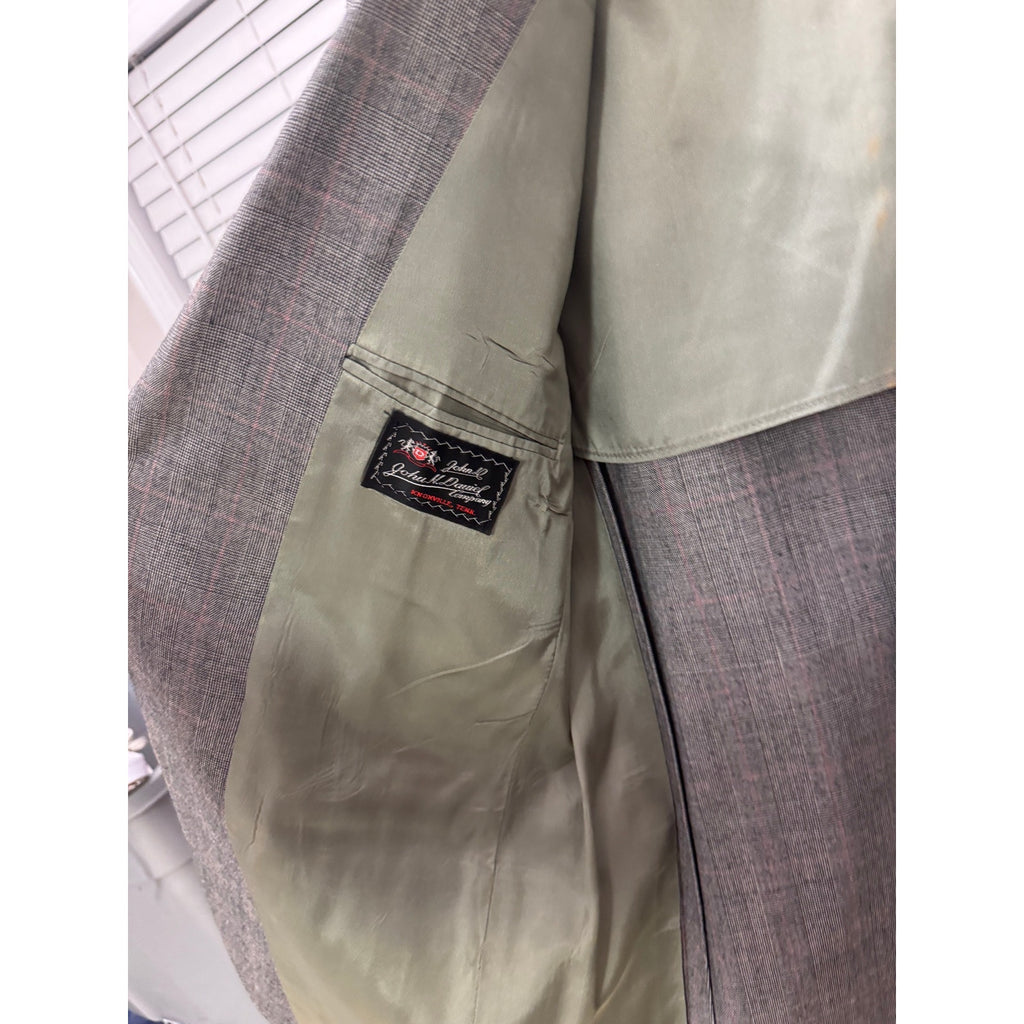 VTG John H. Daniel Gray Glen Plaid Wool Sport Coat Blazer Custom Mens