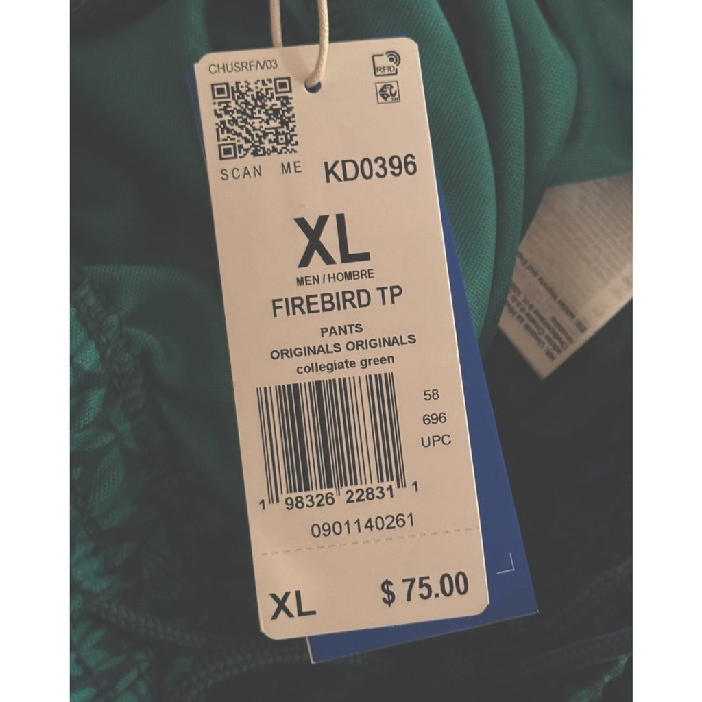 adidas Originals Firebird Loose Monogram Track Pants Men XL Green Yellow KD0396