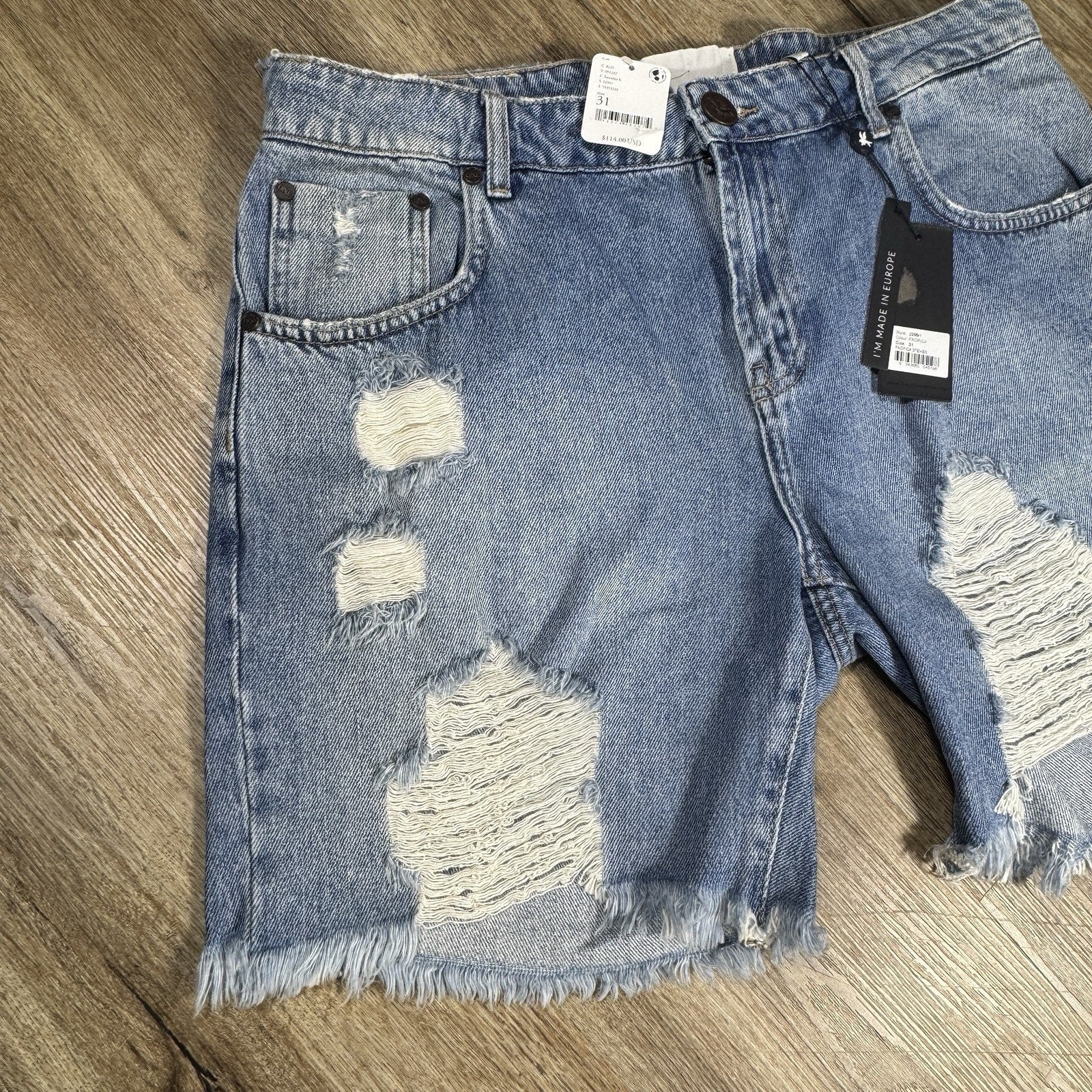 OneTeaspoon Stevies Boyfriend Denim Shorts BNWT Womens 31 34 Pacifica Distressed