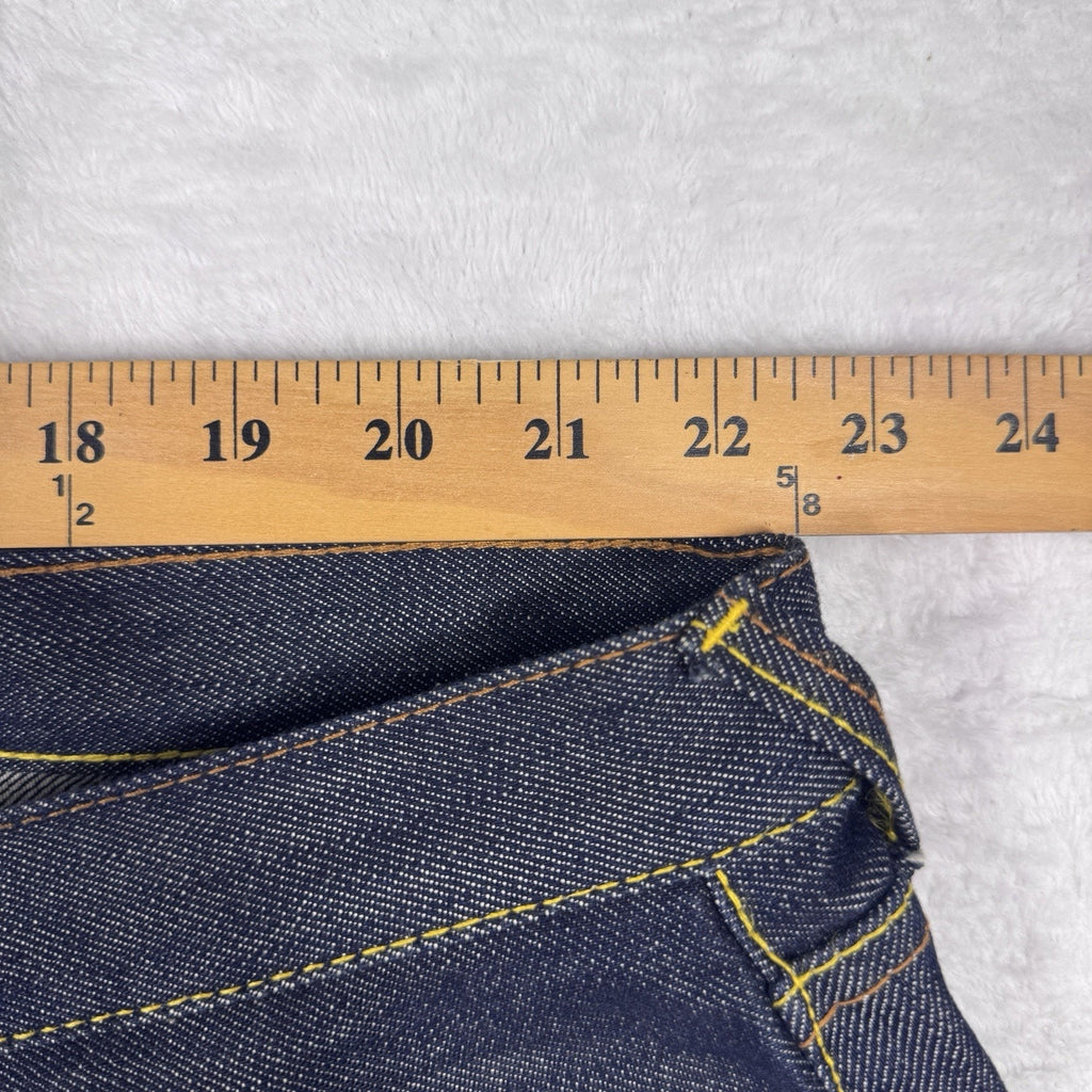 Vtg Y2K Evisu No.2 Lot 0001 Selvedge Denim Jeans Japan Button Fly Baggy 44x36