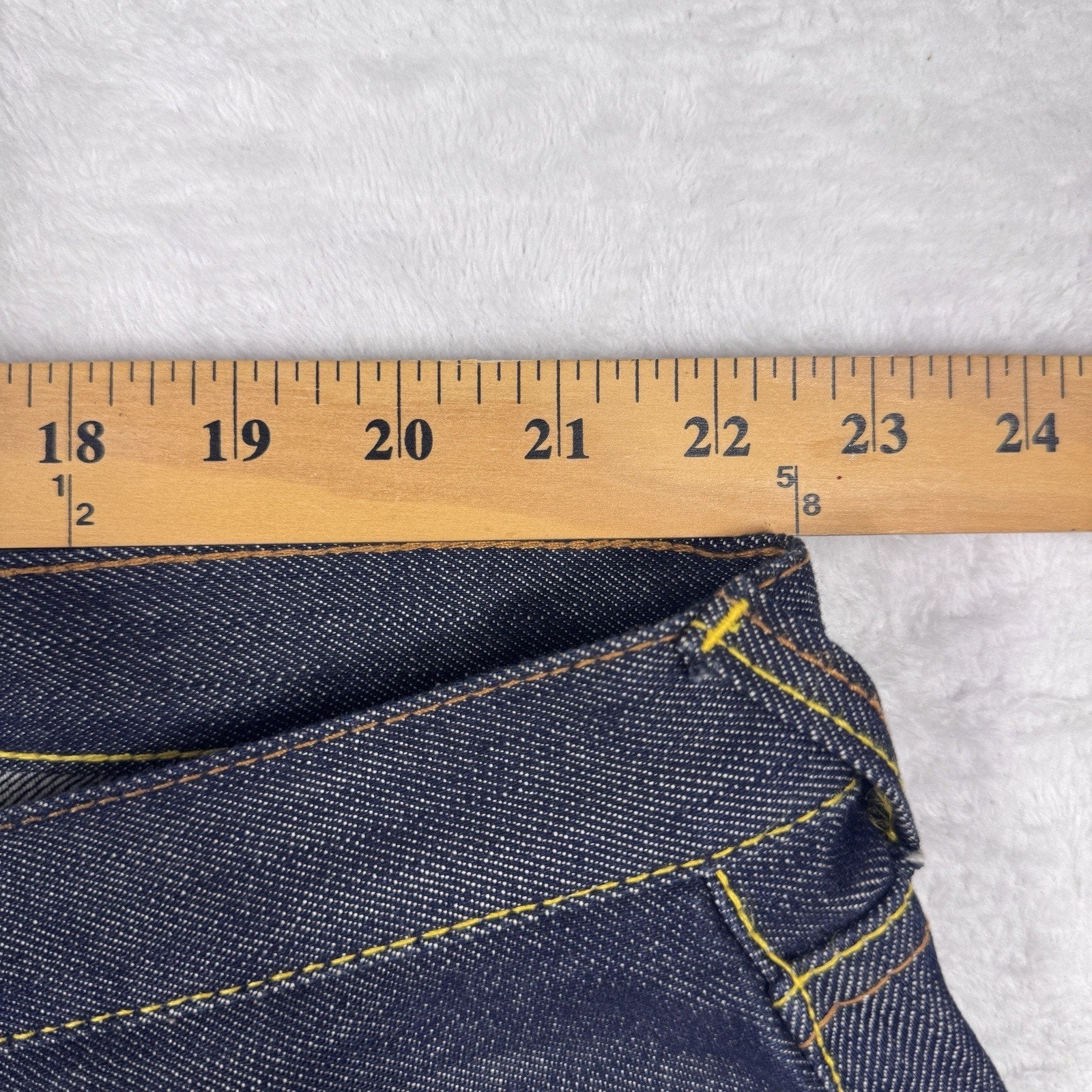 Vtg Y2K Evisu No.2 Lot 0001 Selvedge Denim Jeans Japan Button Fly Baggy 44x36