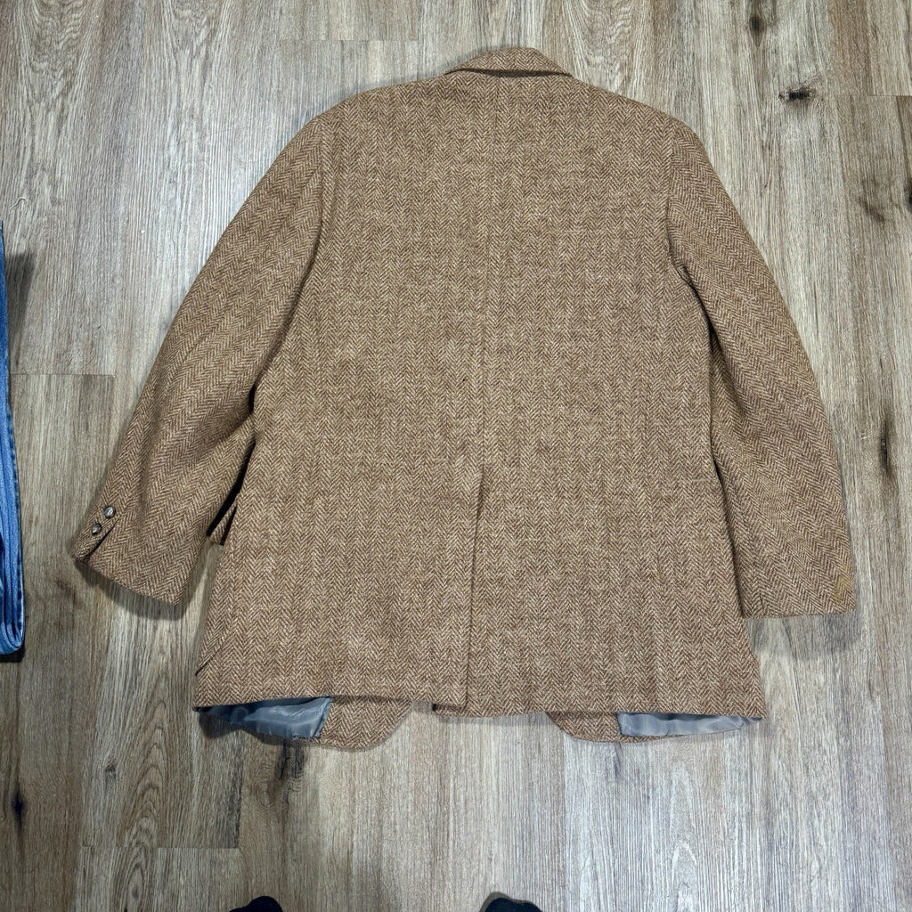 Vintage Brooks Brothers 346 Union Made Wool Tweed Herringbone Sport Coat 44R