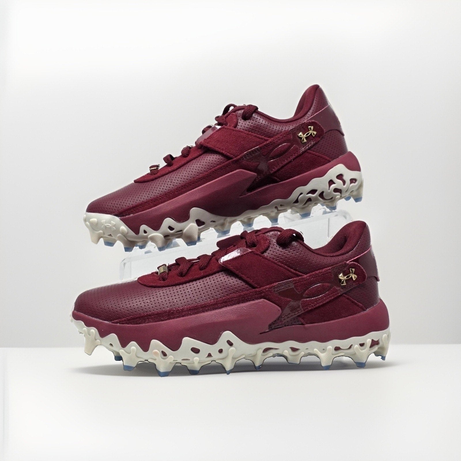Under Armour Harper 10 Pro TPU Baseball Cleats 6010136-625 Men's Sz 13 Burgundy