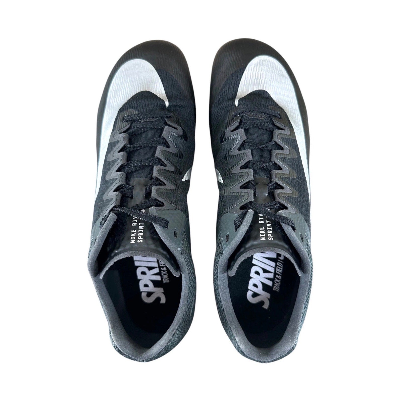 Nike Zoom Rival Men Sprint Track And Field Black Metallic Silver 8.5 DC8753-001