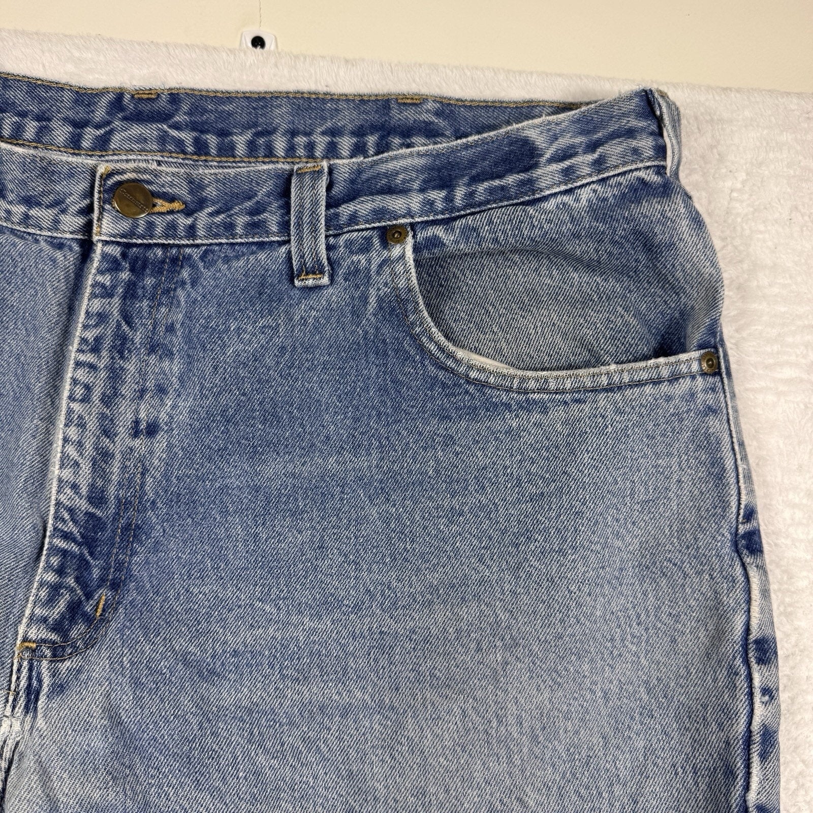 Carhartt B42 Relaxed Fit Jeans Mens 40x30 Distressed Workwear Denim Made Mexico
