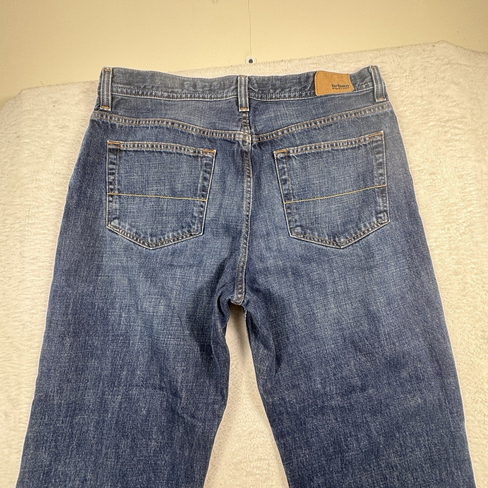 Urban Pipeline Relaxed Straight Jeans Mens 36x32 Blue Denim 100% Cotton Baggy