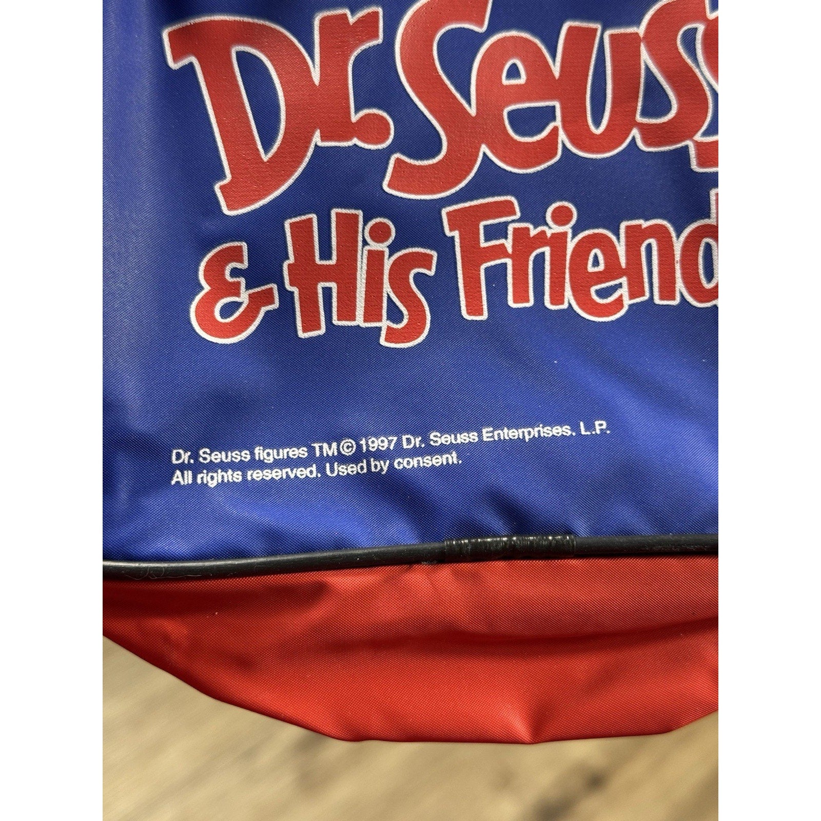 Vtg 1997 Dr Seuss Cat in the Hat Backpack Bookbag Dr Seuss & His Friends Kids