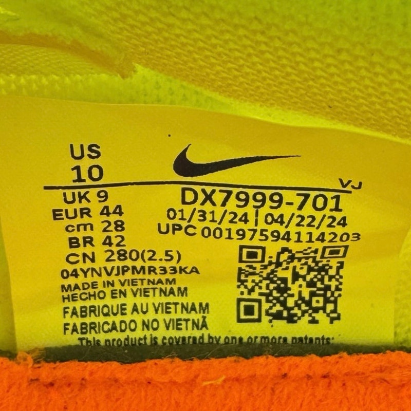 Nike Zoom Rival Sprint DX7999-701 Track Spikes Volt Orange Men’s 10 No Spikes