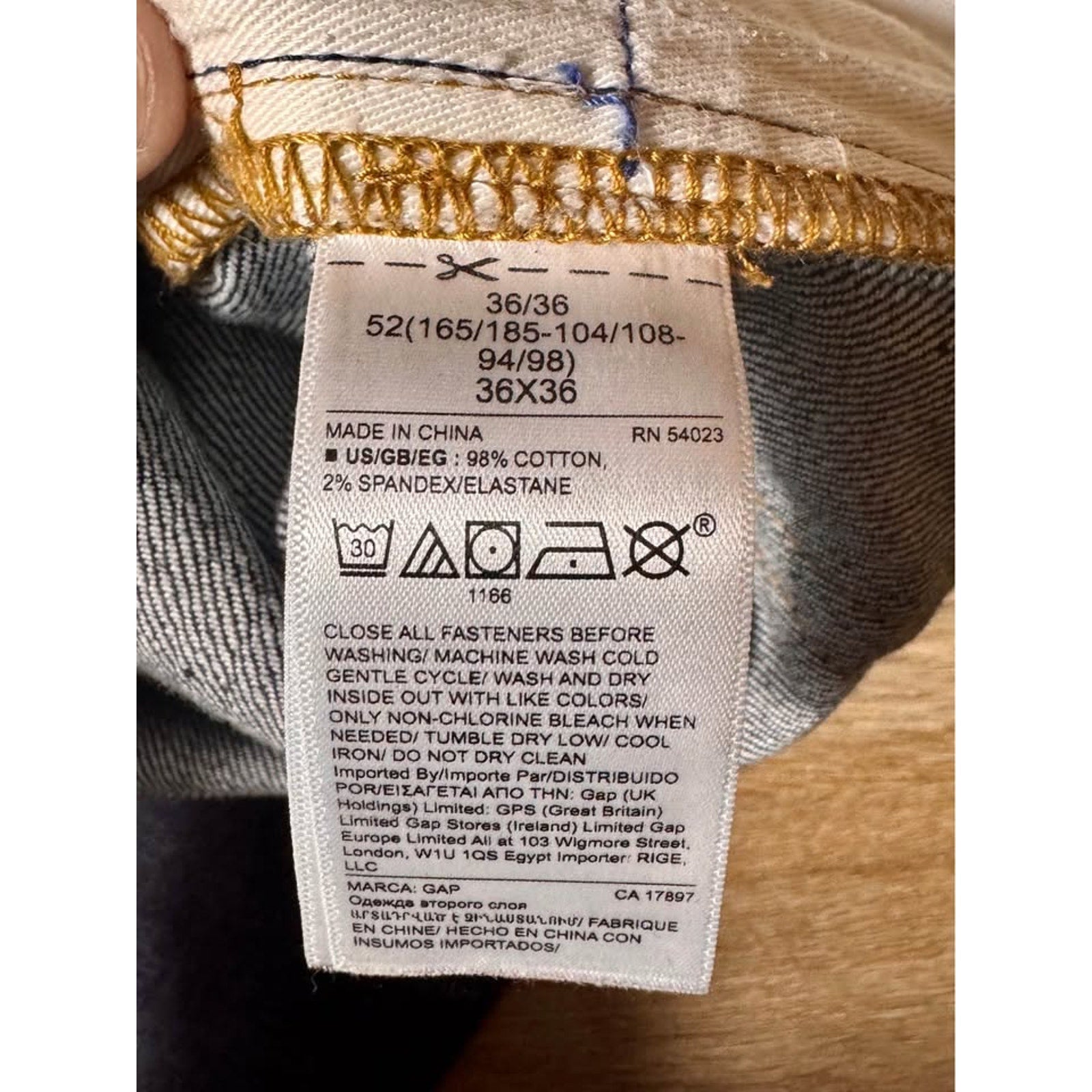 Gap 1969 Japanese Selvedge Raw Indigo Skinny Straight Men’s Jeans 36x36 Button Fly