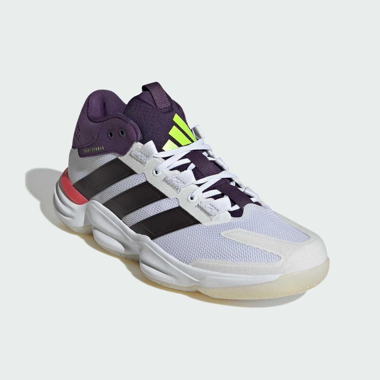 Adidas Court Stabil M White Purple Men 11 / 12.5 Women Indoor Volleyball Shoes