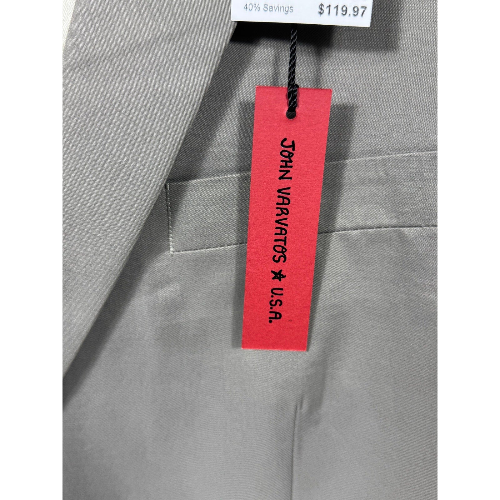 John Varvatos USA Charcoal Gray Blazer Sport Coat 44R NWT Modern Tailored