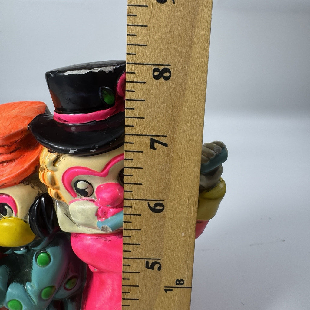 Vtg 1968 OSL Japan Musician Clown Coin Bank Chalkware Rare Vibrant Colorful HTF