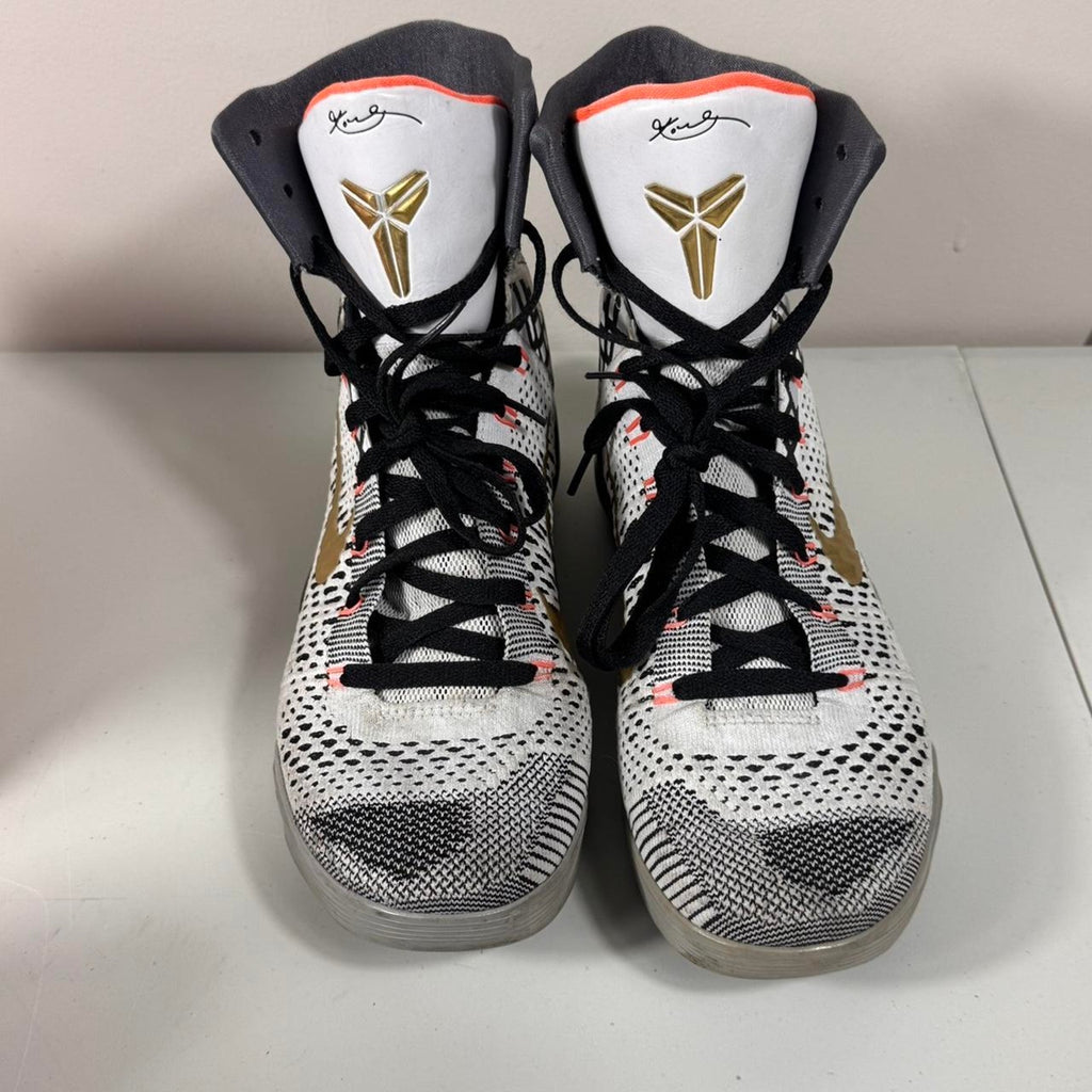 Nike Kobe 9 Elite Fundamentals White Gold Orange 2014 Mens Size 9 630847-100