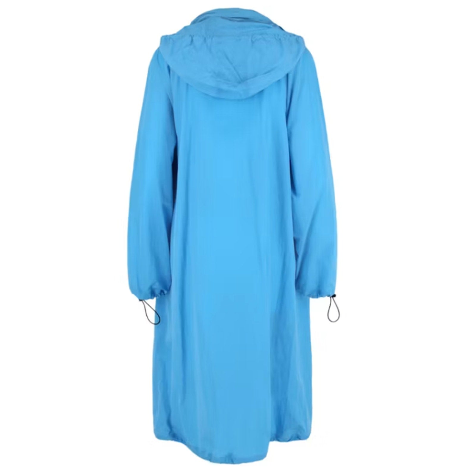 Bottega Veneta Long Hooded Waterproof Parka Jacket Bright Blue Italy S 632742