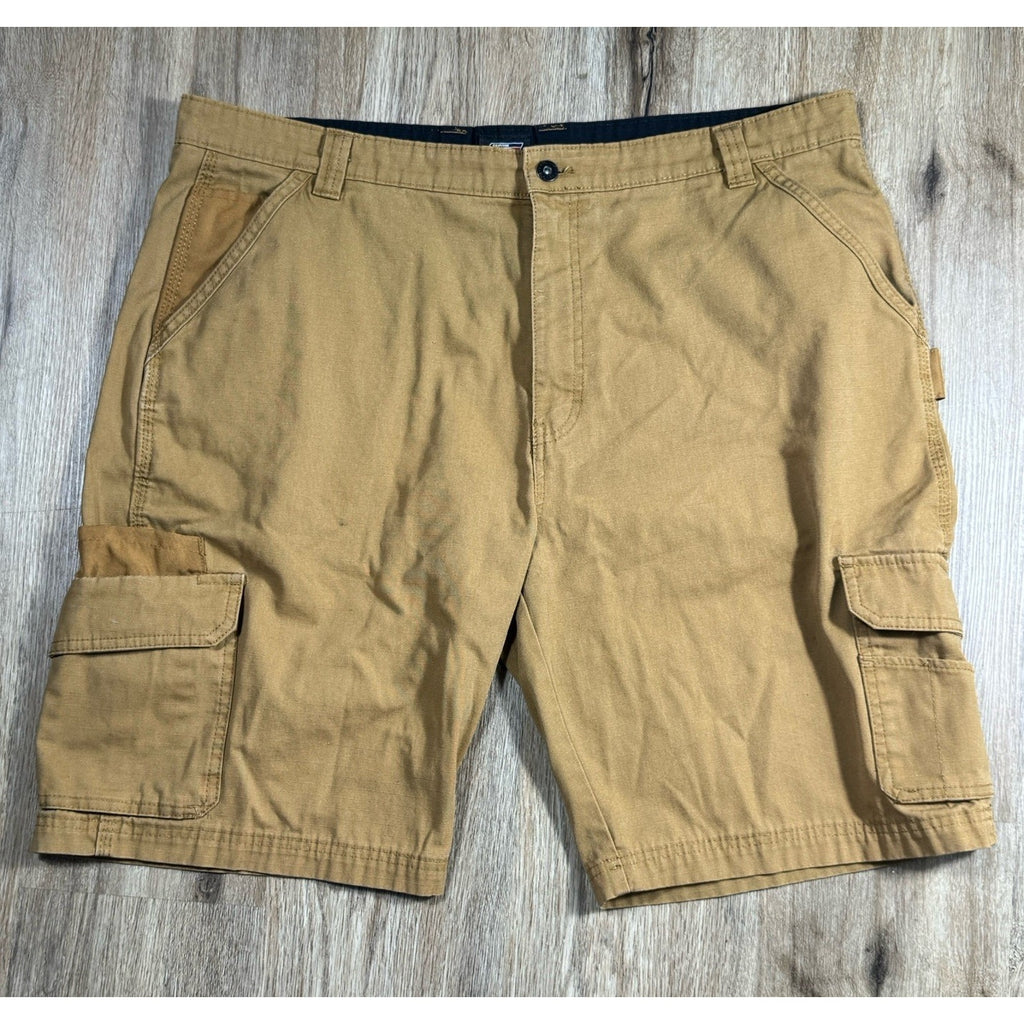 Genuine Dickies Ripstop Cargo Shorts Mens 40 Brown Relaxed Fit Work Utility