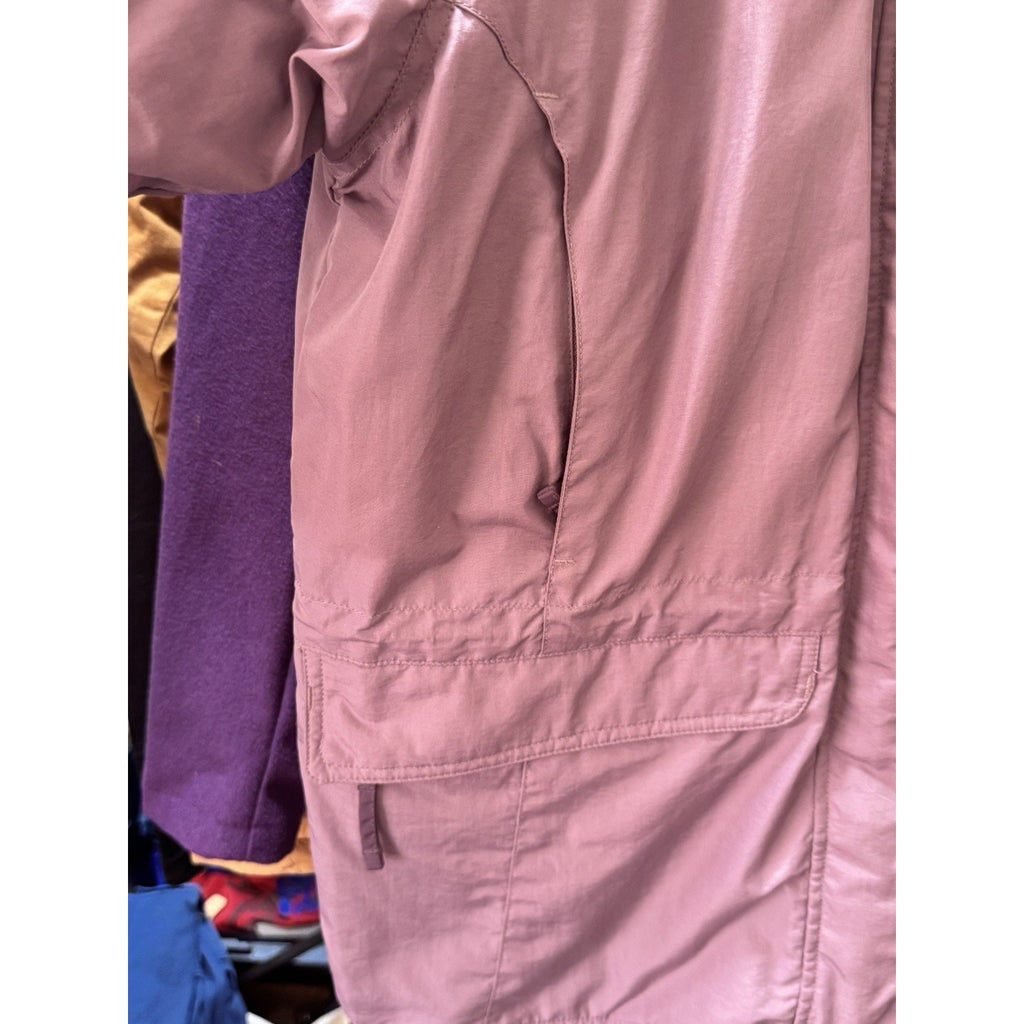 Vtg LL Bean Jacket Womens Petite Medium Purple Warm Up Fleece Lined Ski Snow M