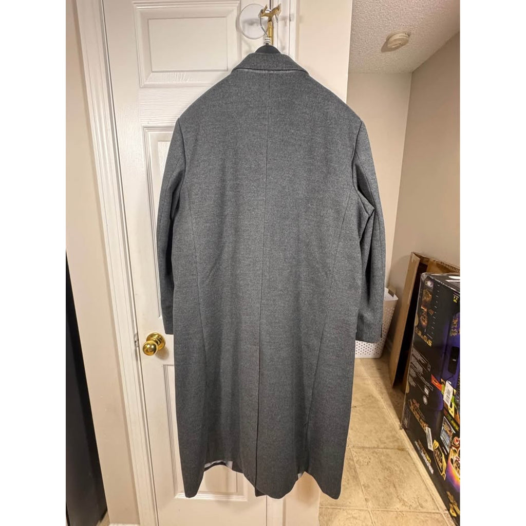Men’s Cashmere Boutique 100% Cashmere Charcoal Overcoat 44 Large New