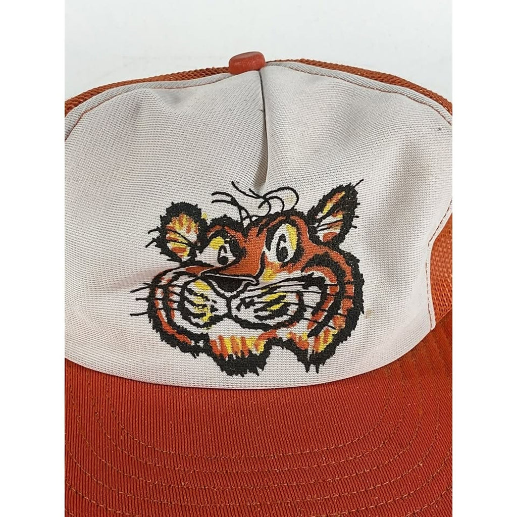 Vintage 80s Auburn Tigers Aubie Mesh Trucker Snapback Challenger Caps USA