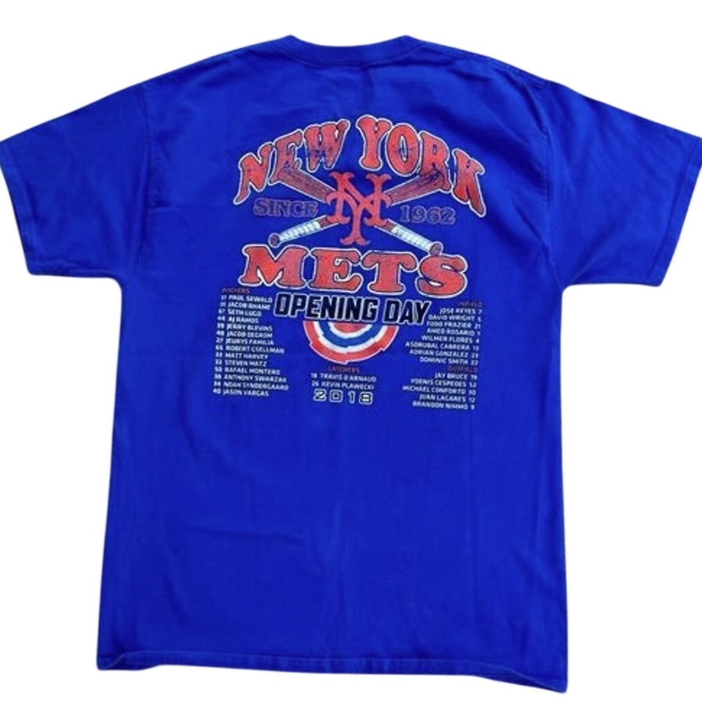 New York Mets MLB Opening Day 2018 Fruit Of The Loom T Shirt Size Men’s 2XL