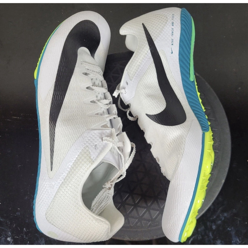 Nike Zoom Rival Sprint Track White Black Bright Spruce FZ9663-102 Sz 10.5 New