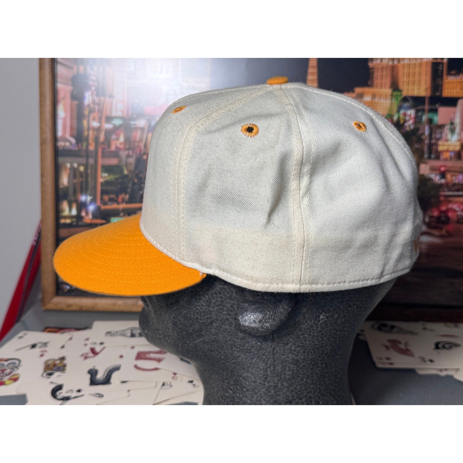 Vintage University of Tennessee Vols New Era 5950 Fitted Hat 7 3/8 Wool NCAA Cap
