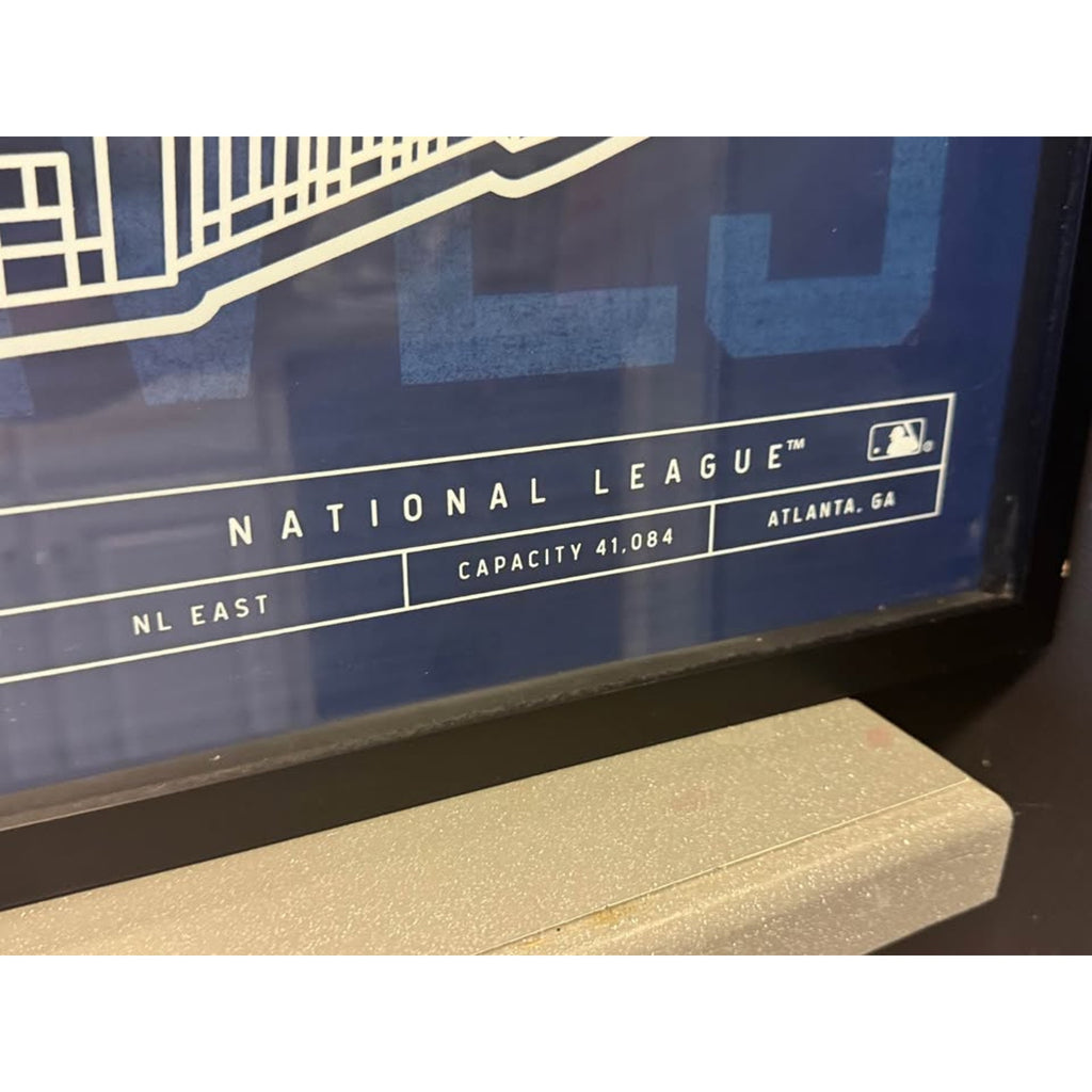 Atlanta Braves Truist Park Stadium Blueprint Framed Wall Art MLB Open Road Brand