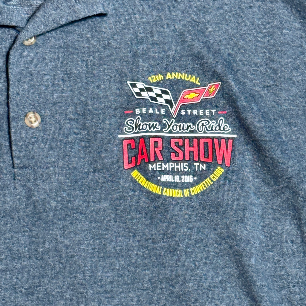 Corvette Car Show Polo Shirt Lot XL Beale Street Memphis TN ICCC 2011 2013 2016
