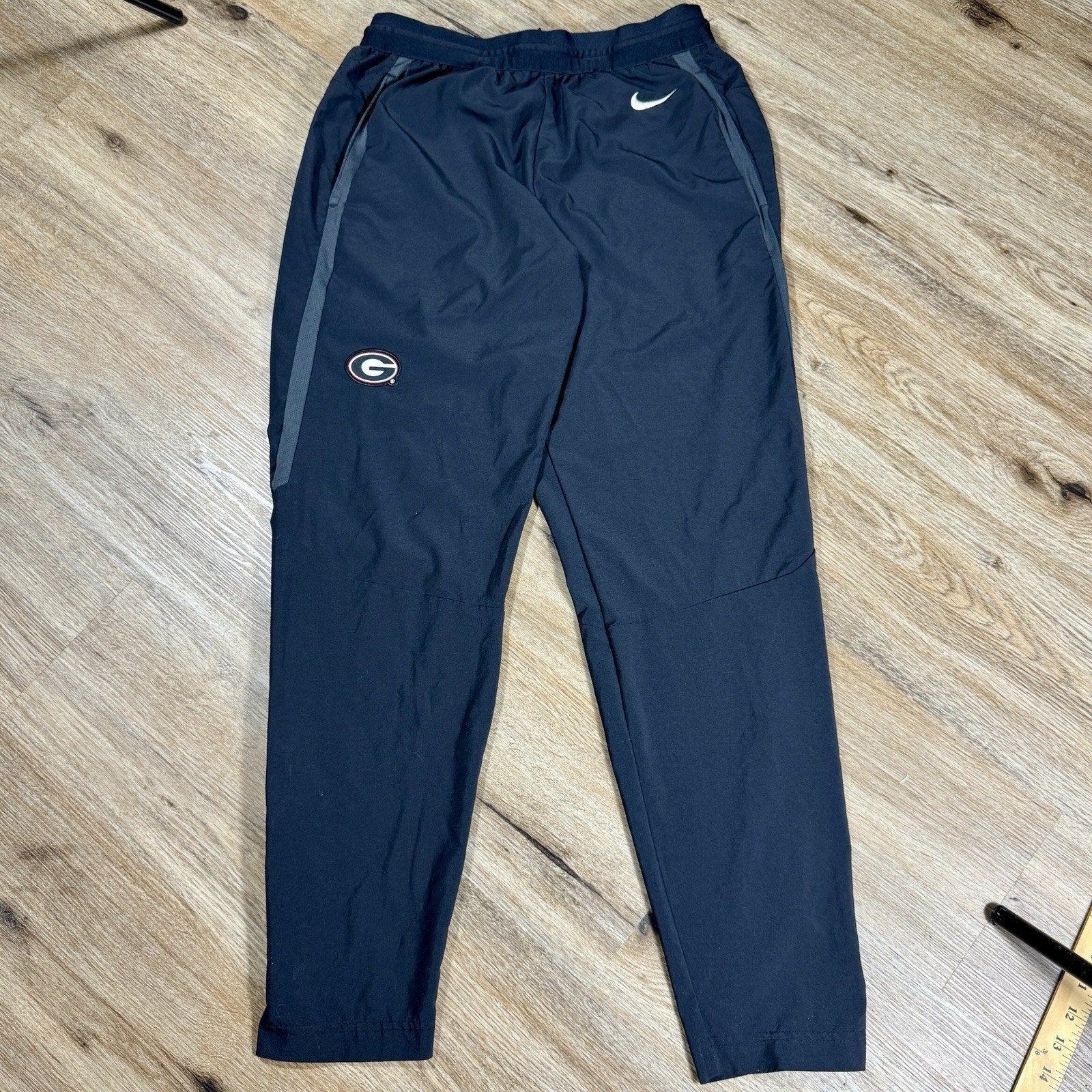 Nike Dri-FIT Georgia Bulldogs Team Sideline Pants Men's Large Black NCAA UGA Zip