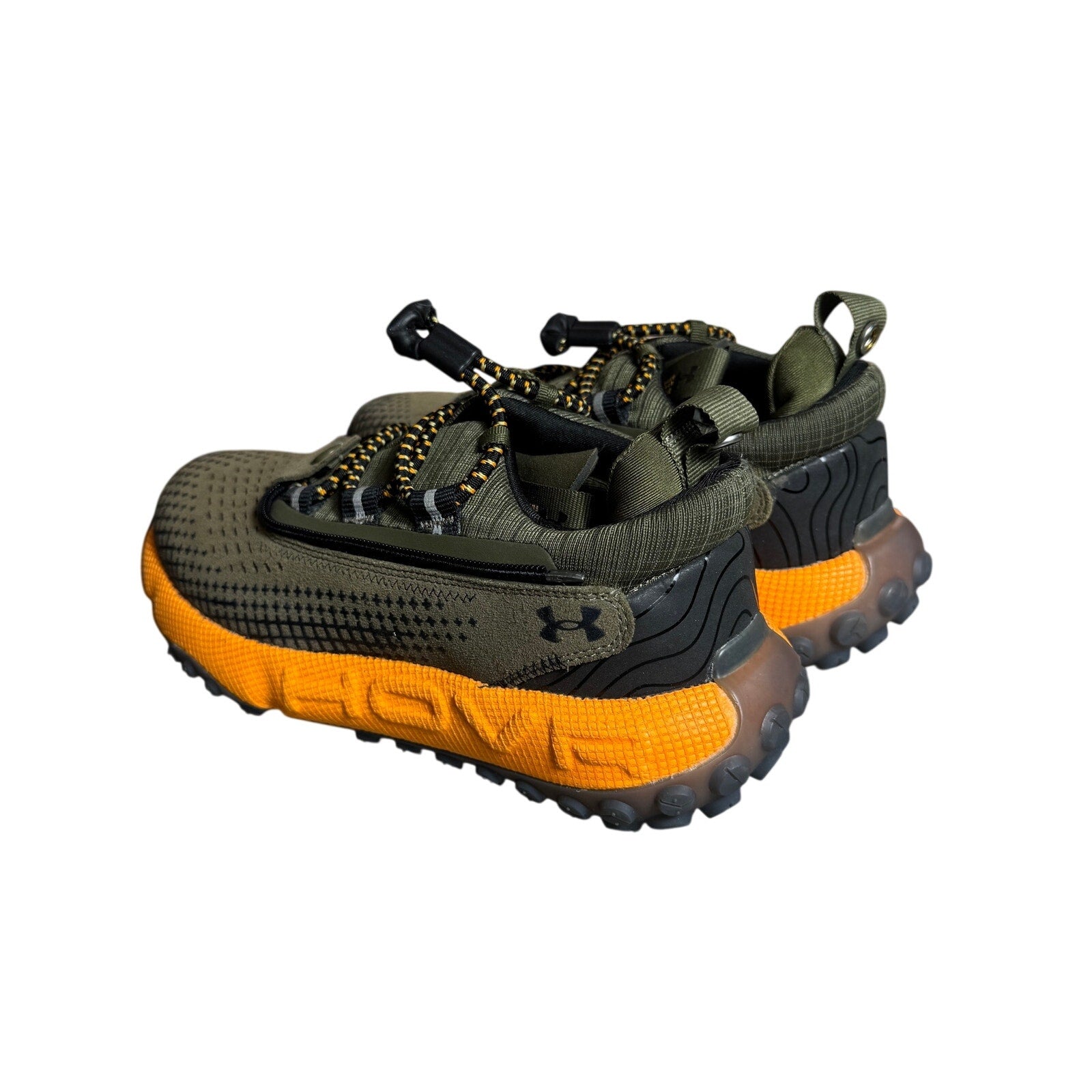Under Armour HOVR Summit Fat Tire Delta Trail Shoes Marine Green Orange M4.5 W6
