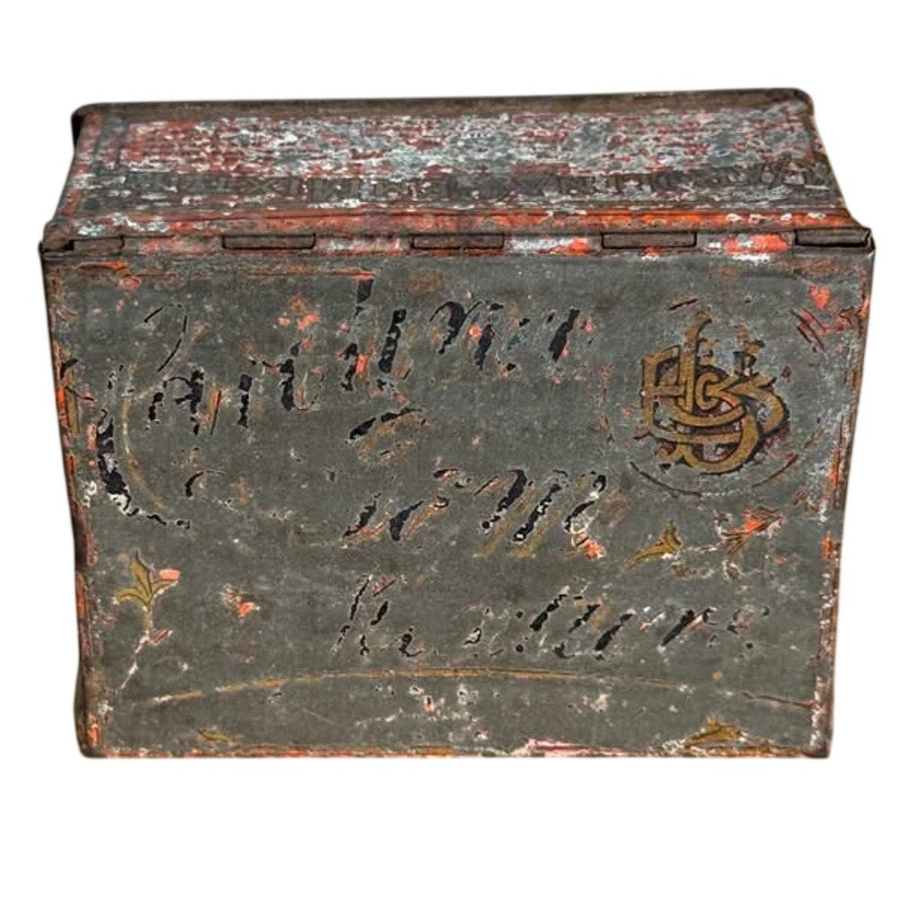 Antique 1890-1910 Carolina Gem Long Cut Tobacco Tin Brown Bros Winston NC Vintage