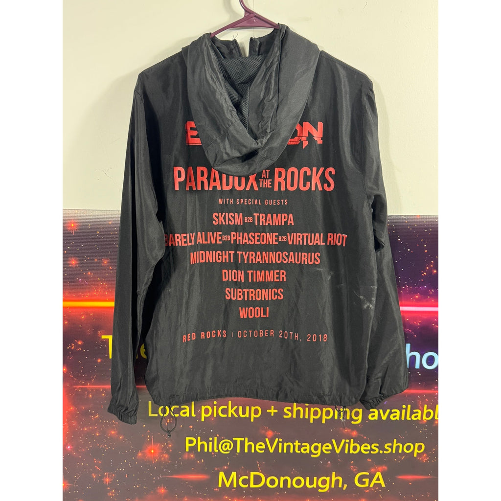 Rare Excision Paradox at the Rocks 2018 Red Rocks Tour Windbreaker Independent Trading M/L